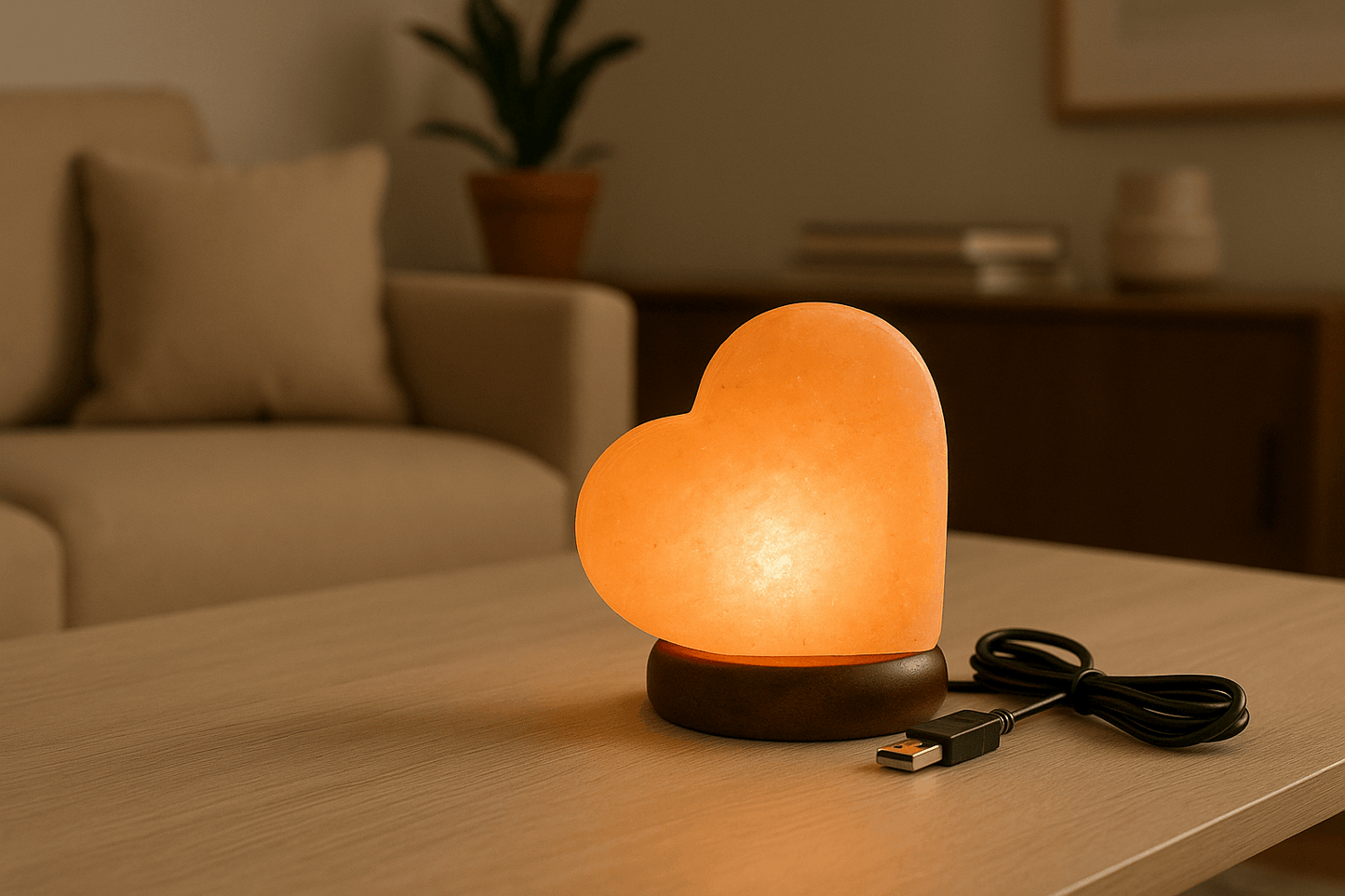Pink Mini Heart Salt Lamp