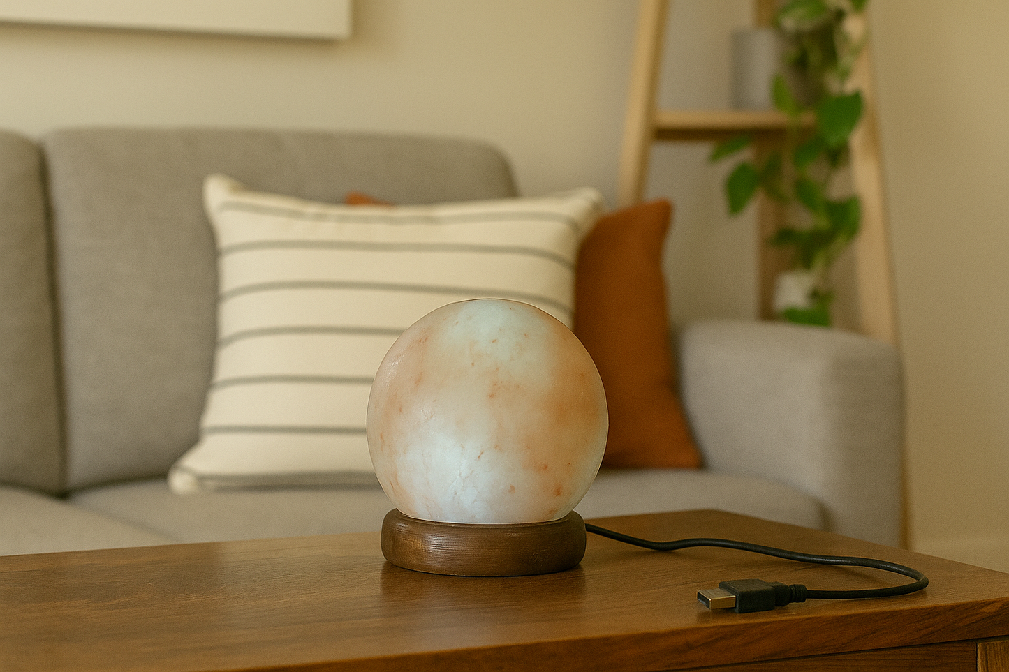 Pink Mini Circle Salt Lamp