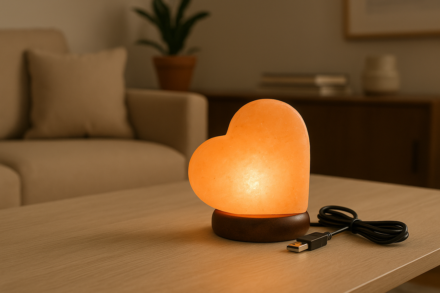 Pink Mini Heart Salt Lamp