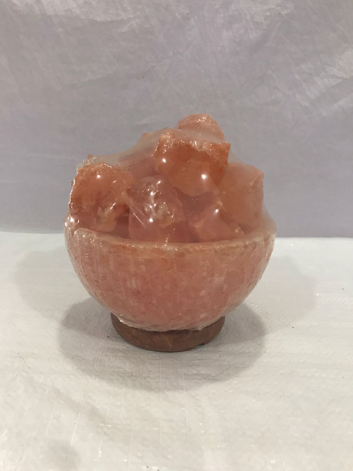 Crafted Salt Lamp Fire Bowl Natural Fire Bowl With Natural Shape Salt Chunks 15 x 15 x 7.5cm - RocksaltIE