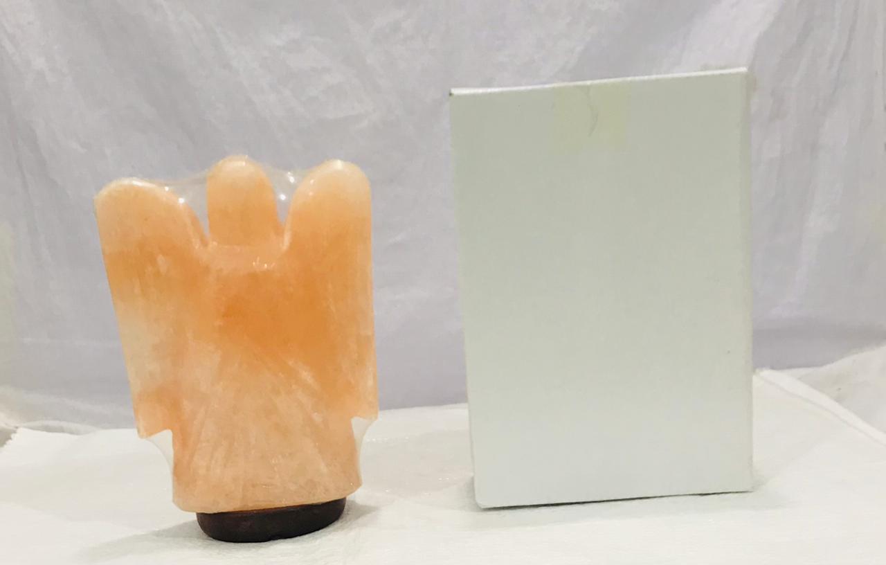Crafted Salt Lamp Pink Angel 15 x 7.5 x 20 - RocksaltIE