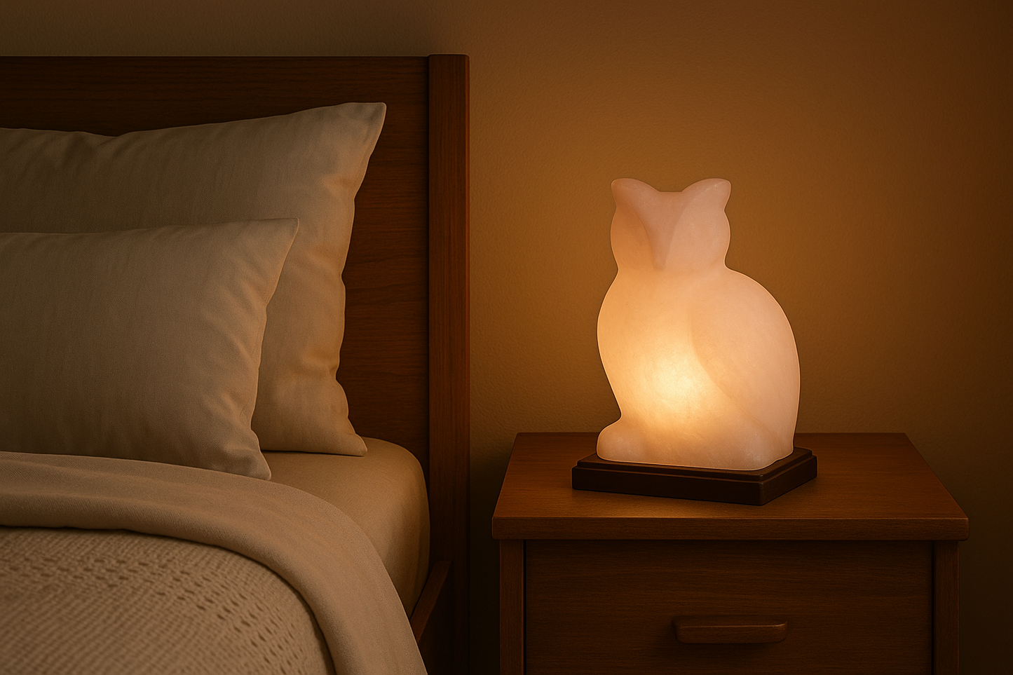 White Owl Salt Lamp