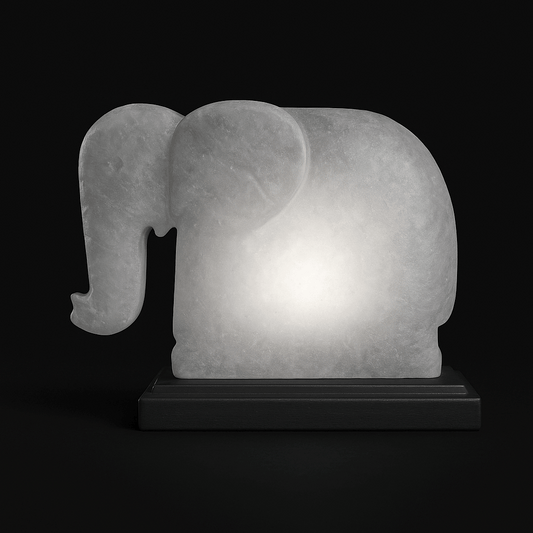 Grey Elephant Salt Lamp