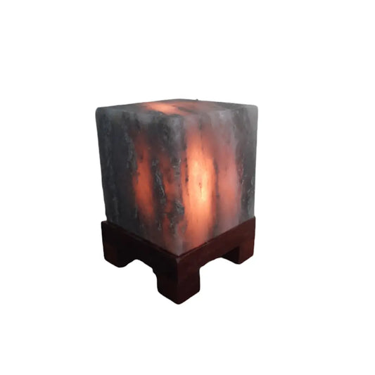 Grey Cuboid Salt Lamp