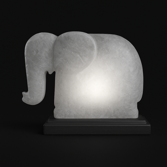 Grey Elephant Salt Lamp