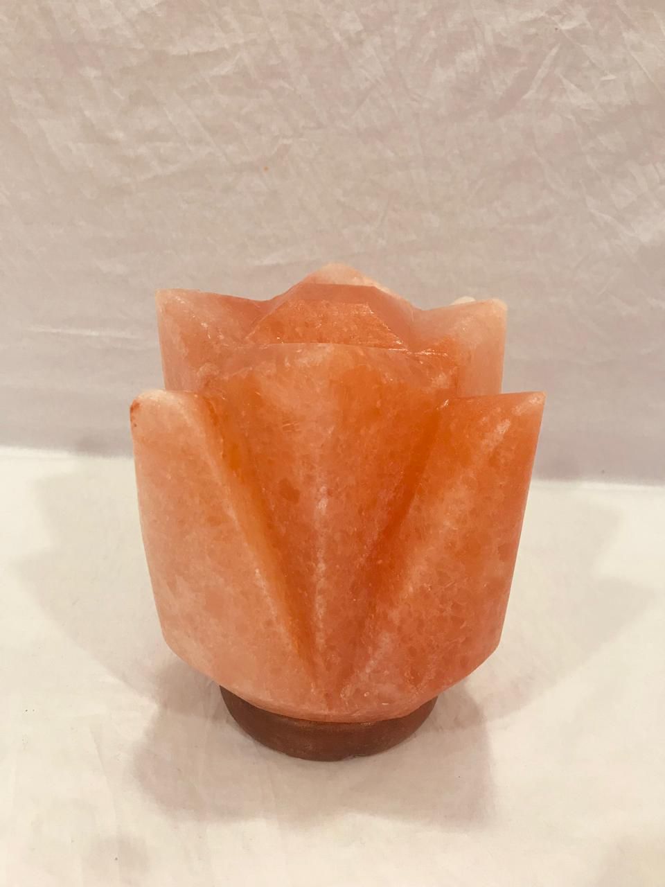 Crafted Salt Lamp Pink Flower 12.5 x 12.5 x 15 - RocksaltIE