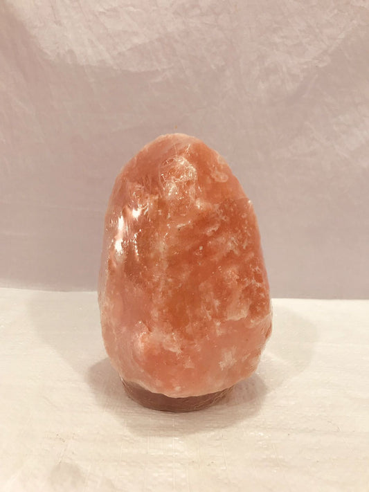 Pink Natural Lamp With Wooden Base, 30-40kg - RocksaltIE